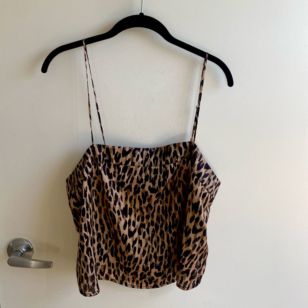 Urban Outfitters Cheetah Print Silk Tank